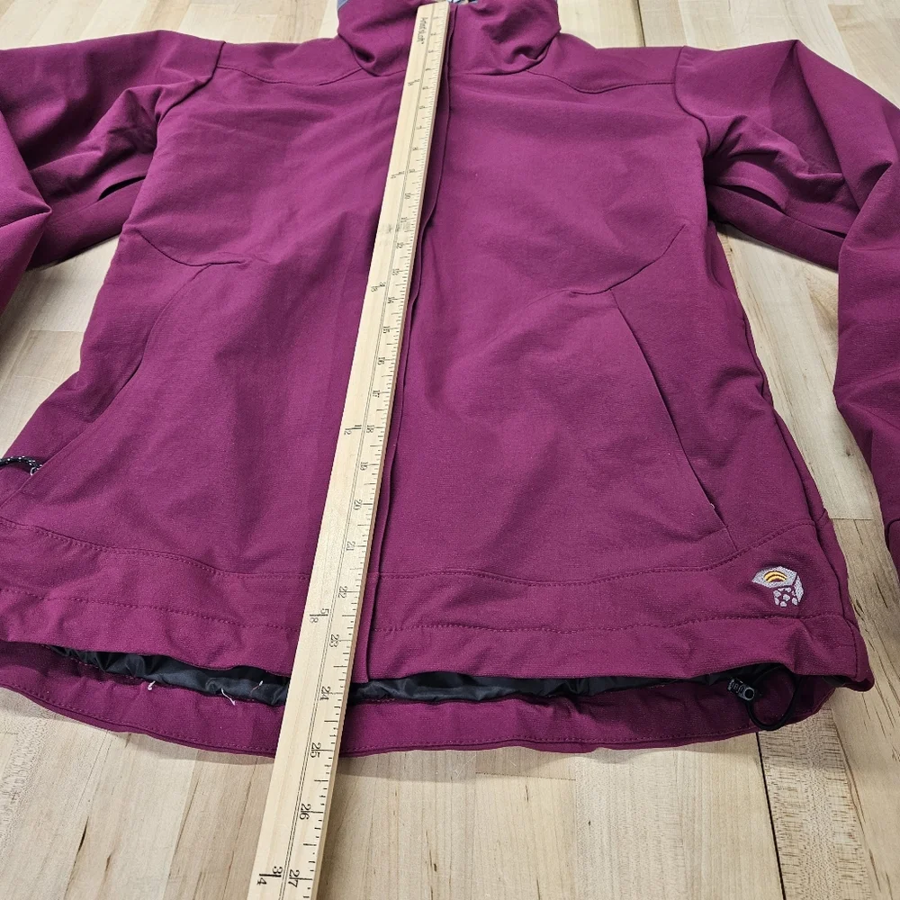 Mountain Hardwear Jacket Wms Small Plum Callisto Full Zip Fleece-Lined Softshell - Picture 11 of 15